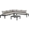 Gartenfreude Aluminium-Lounge Ambience Zwei- U. Dreisitzer Ecksitz Tisch DG-HG