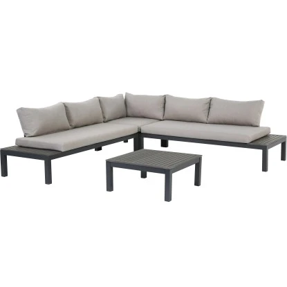 Gartenfreude Aluminium-Lounge Ambience Zwei- U. Dreisitzer Ecksitz Tisch DG-HG 1 Gartenfreude Aluminium-Lounge Ambience Zwei- U. Dreisitzer Ecksitz Tisch DG-HG