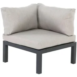 Gartenfreude Aluminium-Eckmodul Ambience 75 X 75 X 44 Cm Dunkelgrau