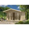 Alpholz Gartenhaus Neva 44 ISO Satteldach 426 Cm X 512 Cm Braun