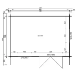 Alpholz Gartenhaus Storehouse 44-A Pultdach 622 Cm X 502 Cm Braun -Vitavia Verkäufe 4251554407821 11003400 4