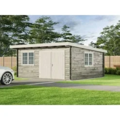 Alpholz Holz-Gartenhaus Pultdach Unbehandelt 302 Cm X 612 Cm -Vitavia Verkäufe 4251554407845 11003400 1