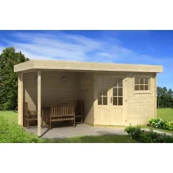 Alpholz Gartenhaus Mosel Pultdach 524 Cm X 271 Cm Hellbraun