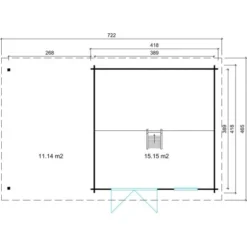 Alpholz Gartenhaus Schederhaus-44 IDO Satteldach 722 Cm X 465 Cm Braun -Vitavia Verkäufe 4251554409467 11003400 3