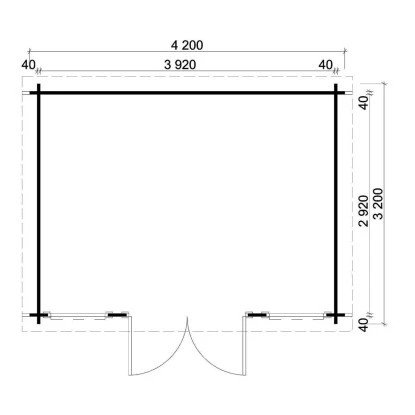Alpholz Holz-Gartenhaus Pultdach Unbehandelt 920 Cm X 345 Cm 3 Alpholz Holz-Gartenhaus Pultdach Unbehandelt 920 Cm X 345 Cm – Bild 3