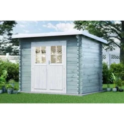 Sonstige Korfu Holz-Gartenhaus - Pultdach Unbehandelt 280 Cm X 200 Cm