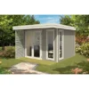 Alpholz Holz-Gartenhaus Flachdach Unbehandelt 256 Cm X 406 Cm