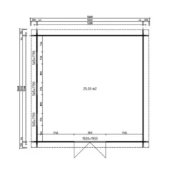 Alpholz Gartenhaus Vivian 44 ISO Flachdach 567 Cm X 567 Cm Braun