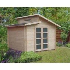 Alpholz Gartenhaus Aktiva Pultdach 360 Cm X 360 Cm Braun