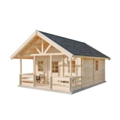 Alpholz Holz-Gartenhaus Pultdach Unbehandelt 920 Cm X 520 Cm