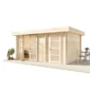 Alpholz Holz-Gartenhaus Flachdach Unbehandelt 422 Cm X 359 Cm