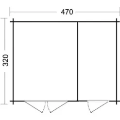 Alpholz Holz-Gartenhaus Flachdach Unbehandelt 422 Cm X 359 Cm -Vitavia Verkäufe 4251554412528 11003400 7