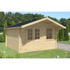 Alpholz Gartenhaus Mona-70 Satteldach 416 Cm X 470 Cm Braun