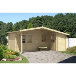 Alpholz Holz-Gartenhaus Satteldach Unbehandelt 920 Cm X 468 Cm