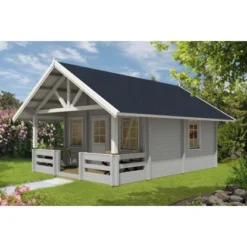 Alpholz Gartenhaus Lillehammer Satteldach 549 Cm X 746 Cm Hellbraun -Vitavia Verkäufe 4251554414621 11003400 4