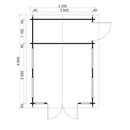 Alpholz Gartenhaus Kim-40 Satteldach 340 Cm X 460 Cm Braun 2 Alpholz Gartenhaus Kim-40 Satteldach 340 Cm X 460 Cm Braun – Bild 2
