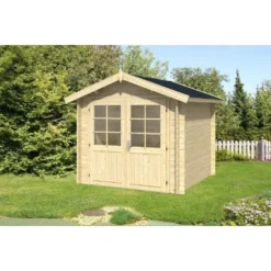 Alpholz Gartenhaus Bremen-28 A Satteldach 270 Cm X 270 Cm Hellbraun