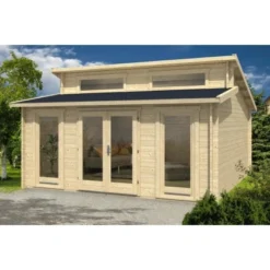 Alpholz Gartenhaus Narvig-B Pultdach 520 Cm X 520 Cm Braun