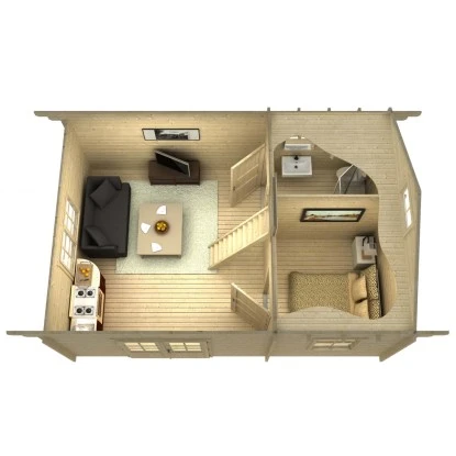 Alpholz Gartenhaus Arizona 678 Cm X 490 Cm Satteldach Braun 2 Alpholz Gartenhaus Arizona 678 Cm X 490 Cm Satteldach Braun – Bild 2