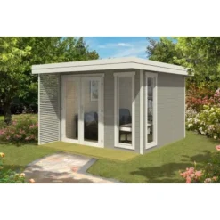 Alpholz Gartenhaus Aldo-28 D 346 Cm X 406 Cm Flachdach