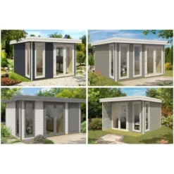 Alpholz Gartenhaus Aldo-28 D 346 Cm X 406 Cm Flachdach -Vitavia Verkäufe 4251554425849 11003400 3