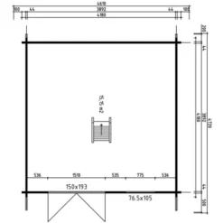 Alpholz Holz-Gartenhaus Satteldach Tauchimprägniert 920 Cm X 472 Cm -Vitavia Verkäufe 4251554425887 11003400 4