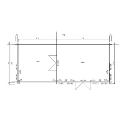 Alpholz Gartenhaus Clockhouse Big Ben Satteldach 950 Cm X 420 Cm Braun 2 Alpholz Gartenhaus Clockhouse Big Ben Satteldach 950 Cm X 420 Cm Braun – Bild 2