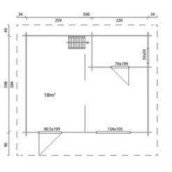 Alpholz Gartenhaus Fiona-70 ISO Satteldach 568 Cm X 528 Cm Hellbraun -Vitavia Verkäufe 4251554426488 11003400 3