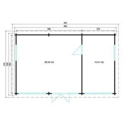 Alpholz Gartenhaus Campus-70 Flachdach 925 Cm X 579 Cm Hellbraun -Vitavia Verkäufe 4251554426716 11003400 3