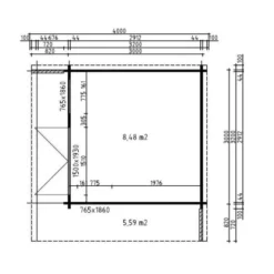 Alpholz Holz-Gartenhaus Flachdach Tauchimprägniert 920 Cm X 400 Cm -Vitavia Verkäufe 4251554427294 11003400 3