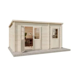 Alpholz Holz-Gartenhaus Pultdach Tauchimprägniert 920 Cm X 279 Cm