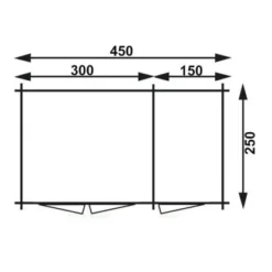 Alpholz Holz-Gartenhaus Pultdach Tauchimprägniert 920 Cm X 279 Cm -Vitavia Verkäufe 4251554427546 11003400 6