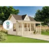 Alpholz Holz-Gartenhaus Satteldach Unbehandelt 920 Cm X 470 Cm