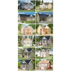 Alpholz Holz-Gartenhaus Satteldach Unbehandelt 920 Cm X 470 Cm -Vitavia Verkäufe 4251554432694 11003400 5