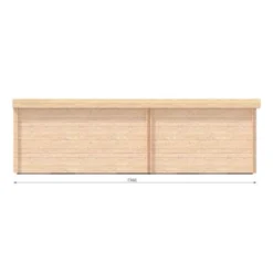 Alpholz Gartenhaus Eric Flachdach 756 Cm X 350 Cm Hellbraun -Vitavia Verkäufe 4251554493992 11003400 3