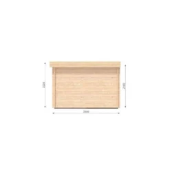 Alpholz Holz-Gartenhaus Flachdach Tauchimprägniert 920 Cm X 350 Cm -Vitavia Verkäufe 4251554494005 11003400 5