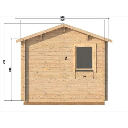 Alpholz Gartenhaus Helmand Satteldach 920 Cm X 330 Cm Braun 5 Alpholz Gartenhaus Helmand Satteldach 920 Cm X 330 Cm Braun – Bild 5