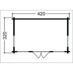 Alpholz Gartenhaus Clockhouse-44 Satteldach 440 Cm X 340 Cm Hellbraun -Vitavia Verkäufe 4251771210952 11003400 4