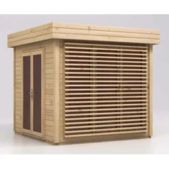 Alpholz Gartenhaus Lawenda 28 Flachdach 270 Cm X 270 Cm Hellbraun 5 Alpholz Gartenhaus Lawenda 28 Flachdach 270 Cm X 270 Cm Hellbraun -Vitavia Verkäufe 4251771211294 11003400 2