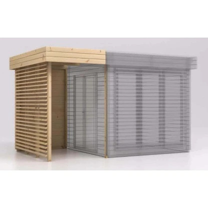 Alpholz Gartenhaus Lawenda 28 Flachdach 270 Cm X 270 Cm Hellbraun 2 Alpholz Gartenhaus Lawenda 28 Flachdach 270 Cm X 270 Cm Hellbraun – Bild 2