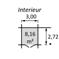 Alpholz Gartenhaus Olympe Pultdach 605 Cm X 298 Cm Hellbraun -Vitavia Verkäufe 4251771221651 11003400 3