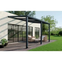 Terrando Terrassenüberdachung Soleil Anthrazit Glas B 609 Cm X T 250 Cm