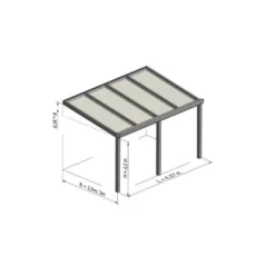 Terrando Terrassenüberdachung Soleil Anthrazit Glas B 609 Cm X T 250 Cm -Vitavia Verkäufe 4251771227110 11003400 4