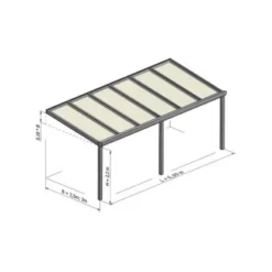 Terrando Terrassenüberdachung Soleil Anthrazit Glas B 609 Cm X T 250 Cm -Vitavia Verkäufe 4251771227110 11003400 6