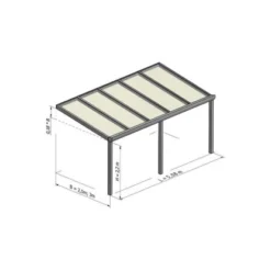 Terrando Terrassenüberdachung Soleil Anthrazit Glas B 508 Cm X T 300 Cm -Vitavia Verkäufe 4251771227134 11003400 5