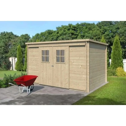 Alpholz Holz-Gartenhaus Flachdach Unbehandelt 920 Cm X 240 Cm 3 Alpholz Holz-Gartenhaus Flachdach Unbehandelt 920 Cm X 240 Cm – Bild 3