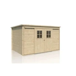 Alpholz Holz-Gartenhaus Flachdach Unbehandelt 920 Cm X 240 Cm