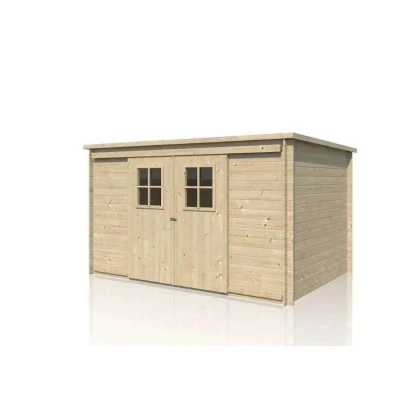 Alpholz Holz-Gartenhaus Flachdach Unbehandelt 920 Cm X 240 Cm 2 Alpholz Holz-Gartenhaus Flachdach Unbehandelt 920 Cm X 240 Cm – Bild 2