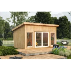 Polhus Holz-Gartenhaus Pultdach Unbehandelt 920 Cm X 377 Cm -Vitavia Verkäufe 4251771234781 11003400 3