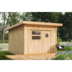 Polhus Holz-Gartenhaus Satteldach Unbehandelt 920 Cm X 324 Cm